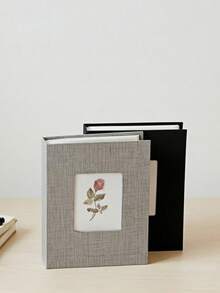 1 Linen Photo Album With Display Window – Acid-Free Memory Book For 100 Photos - Multicolor - View 1