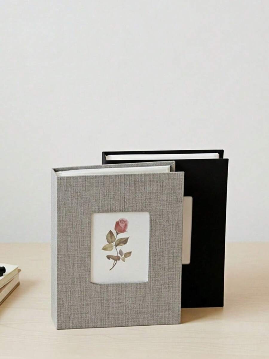 1 Linen Photo Album With Display Window – Acid-Free Memory Book For 100 Photos - Multicolor - View 1