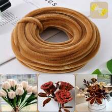 彩色管狀毛絨線 13米/捲，附150個黃色花蕊，DIY創意手工藝材料，適用節慶裝飾與藝術手工項目 - 多色 - 查看 15