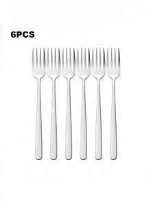 Stainless Steel Korean Style Fork, Mirror Polished, Dishwasher , Suitable For Home And Restaurant Use - Multicolor - View 9