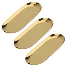 Luxury Decorative Stainless Steel Tray For Jewelry Food Gold - 金色 - 查看 14