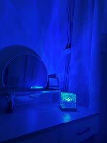 1pc 16-Color Water Ripple Aurora Night Light, Square Projection Lamp With Touch/Remote Control, USB Powered, Suitable For Bedroom And Outdoor, Decorative Projection Light, Party Lighting, Vibrant Colors, Compact Design, Party Planner - Multicolor - View 5