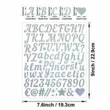 1件 1英吋手寫字母貼紙,金銀亮片粗體字母與數字貼紙,防水DIY手工貼紙,適用於禮物包裝與賀卡製作,亮面裝飾標籤配件 - 彩色 - 查看 17