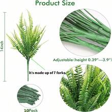4束/10束人造植物 波士頓蕨灌木 人造綠植 抗UV 防曬 適用於居家花園戶外庭院裝飾 情人節禮物 - 彩色 - 查看 2