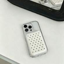 1pc Japanese & Korean Polka Dot Magsafe Strong Magnetic Card Holder Phone Case Compatible With Iphone 17 Pro Max/16 Pro Max/15 Pro/14/13/12/11 Back Sticker PU Leather Card Sleeve For ID Card/Bank Card/Access Card - Multicolor - View 9