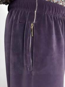 Nike Simple Comfortable Warm Versatile Mid-Rise Drawstring Straight-Leg Men's Pants - Purple - View 5