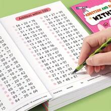 Children's Math Practice Workbook, 64 Pages (Addition And Subtraction Within 10/20/50/100), Suitable For Home Education And Kindergarten Activities, Includes Reading And Math Exercises, Home Learning Resource, Suitable For Classroom Learning, Back To School/School Season/Christmas/Halloween Gifts, Office Essential Practice Workbook, Children's Number Cognition Education Book, Children's Fun Educational Stationery, Children's Educational Stationery, Learning Supplies For Boys And Girls. - Multicolor - View 10