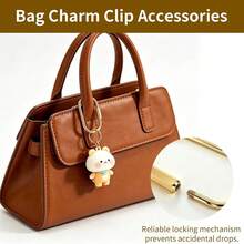 1/2/3/4/6pcs Brass Key Rings Bulk Pack, Gold Carabiner With Safety Screw Lock, Key Ring Carabiner Clip, Bag Charm Clip, For Wallet Accessories, DIY Handmade Small Carabiner - View 6
