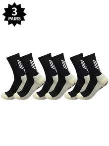 1/3 Pairs Unisex Soft Breathable Football/Sports Socks, Anti-Slip, Suitable For Running, Football, Basketball, Cycling, Outdoor Activities, Autumn Socks - Multicolor - View 13