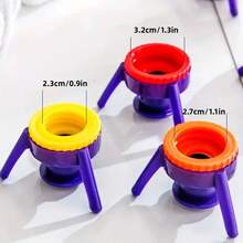 6pcs Inverted Bottle Cap Shampoo Triangular Inverted Stand Tripod Kitchen Seasoning Bottle Stand Bathroom Shower Gel Portable Home Use Bathroom Accessory - A - View 2