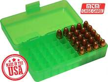 MTM Case-Gard P50-9M-16 Ammo Box, 50 Round, Fits 9mm Luger 380 ACP 30 Luger 30 S Carry 32 S&Amp;W 9mm Makarov, USA Made, Clear Green - ColorB - View 2