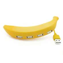 1pc Fun Banana Shaped USB 2.0 Hub, 4 Port USB Hub/USB Splitter/USB Extender, Compatible With Laptop, U Disk, Hard Drive, Game Console, Printer, Camera, Keyboard, Mouse - Multicolor - View 7