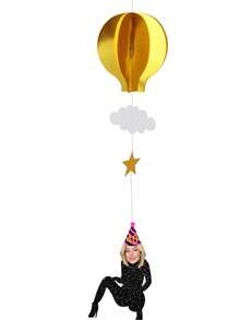 Personalized Custom Photo Party Swirl Banners - Hot Air Balloon Cloud Star Hanging Decor, DIY Text/Photo Customization For Birthday, Wedding, Home/Outdoor Parties, Unique Festival Gift For Adults, Pet Lover(Includes Cat/Human Photo Cutouts) - Multicolor - View 18