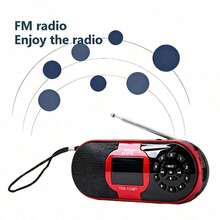 FM Portable Radio With LED Display, Wireless 5.4 Radio Speaker Pocket Radio, Suitable For Home And Travel, Gift For Elderly, 1200mAh Battery Capacity - View 10