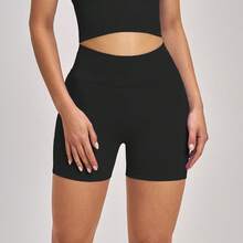 Women's Knitted High Elasticity Sports Shorts, Butt-Lifting Design, Perfect For Sports And Exercise - Black - View 6