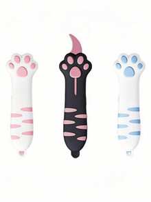 1pc Cute Cat Paw Shaped Multi-Function Utility Knife, Manual Retractable Blade For Safer Use, Lightweight And Portable Craft Knife Set, Suitable For Paper Cutting, Unboxing Packages, DIY Crafts - Multicolor - View 6