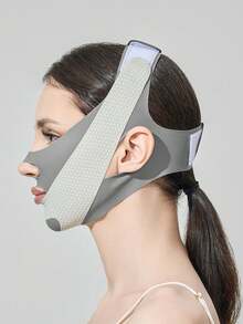 1pc Women's V-Face Lifting Bandage Elastic Face Sleeping Mask, Suitable For Daily Wear - Multicolor - View 6