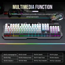 RAIKU Metal Gaming Keyboard And Mouse Set, Universal Wired Keyboard For PC, 104-Key Layout RGB Backlit Keyboard, 6D Mouse, Gaming Keyboard And Mouse Set For PC - View 6