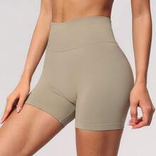 Women's Knitted High Elasticity Sports Shorts, Butt-Lifting Design, Perfect For Sports And Exercise - Grey - View 3