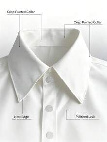 Women's Detachable White Shirt Collar, Solid Color Fake Collar, Casual Business Office Outfit, Fashionable Turn-Down Collar Neckline, Suitable For Sweaters, Jackets, Dresses - White - View 5