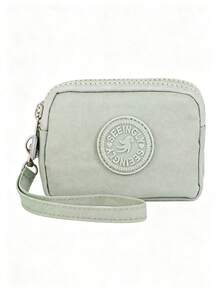 Vintage Nylon Triple Zipper Coin Purse Small Wallet Cash Card Coin Storage Travel Essential - Multicolor - View 9