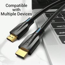 VENTION 8K HDMI 2.1 高速傳輸線 48Gbps 電影級沉浸式 HDR 3D 視覺 零失真影音線，適用遊戲主機、PC、Apple TV、Bravia - 黑色 - 查看 10