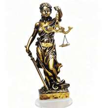 1pc 2D Flat High Definition Printed Non-3D Decorative Lady Justice Statue Home Decor Office Bookshelf Ornament Justice Fairness Equity Law Scales - 1PC - View 7