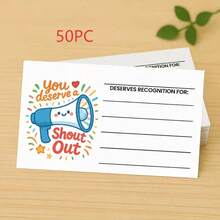 1/50/100 Positive Encouragement Cards, Gift For Teachers, Students And Employees You Deserve! Colorful Inspirational Thank You And Recognition Reward Cards, Suitable For Classroom, Office Team Rewards, Back To School Season, Holiday Essentials - Multicolor - View 11