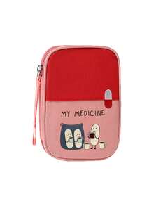Portable Medical Bag With "My Medicine Bag" And Pill Pattern, Compact First Aid Kit, Portable Storage Pouch For Camping - Multicolor - View 23