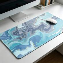 Gaming Mouse Pad, Gray Green Fluid Pattern Mouse Pad , Large Extended Computer Mouse Mat Keyboard Full Desk Mousepad For Keyboard And Mouse, For Home And Office Use - View 3