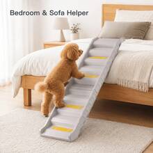 Foldable Pet Access Ramp – Lightweight Portable Dog Ramp For Cars, Homes & Outdoor Use | 154 Cm Length, Non-Slip Surface, Easy-Fold Design For Small To Medium Pets - White - View 8