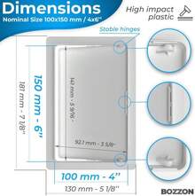 Access Panel For Drywall - 4 X 6 Inch - Wall Hole Cover - Access Door - Plumbing Access Panel For Drywall - Heavy Durable Plastic White - ColorA - View 5