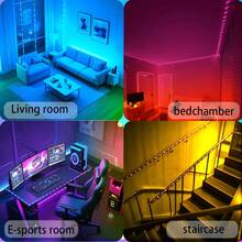 3.28FT-98.4FT RGB LED Strip Lights, Color Changing With 44-Key Remote Control, Dimmable, Cuttable Flexible Lighting For Bedroom, TV Backlight, Gaming Room And Home Decor - Multi-color light - View 8