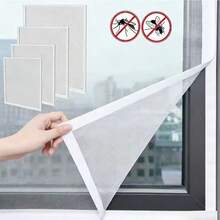 White Window Screen, Mosquito Netting, Window-Mounted Mosquito Net, Self-Adhesive Mosquito Net, Mosquito And Insect Screen, Mosquito Net, Mosquito Door Curtain Screen. Effectively Blocks Mosquitoes. - Screen Windows - View 3