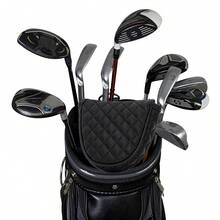 1PC Grid Blank Design Style Club Head Cover, Semi-Circle Putter Cover, Golf Putter Cover - PU Material, Fits Most Brands, Ideal Gift Choice For Grandpa, Dad And Son - Multicolor - View 9
