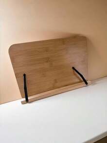 Soporte de Lectura Plegable de Madera Sólida 8 Ranuras, Ángulo Ajustable y Antideslizante para Estudio, Oficina o Decoración Estante Vertical Portátil para Libros, Tablet y Cuadernos Diseño Minimalista y Funcional Fácil de Montar y Guardar Perfecto para Espacios Pequeños Compatibilidad Universal: Libros, Rev - Patrón de bambú de gran tamaño - Ver 3