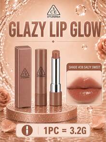 Lipstik 3CE #38 SALTY SWEET 3.2g: Hasil akhir bening dan mengkilap, halus dan tidak lengket. Pengaplikasian tipis menciptakan tampilan alami, seperti tanpa riasan, dan mencerahkan warna dasar kekuningan. - #38 ASIN MANIS - View 12