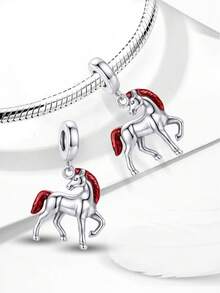 1件小馬珠飾吊墜飾品，適用於女性手鍊/手鍊DIY珠寶製作與日常搭配女孩珠寶裝飾 - 小馬 - 查看 4