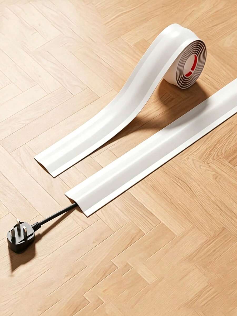 Self-Adhesive Flexible Cable Management Tube With Slot - Drill-Free Bendable Wire Organizer, Suitable For Room Corners, Anti-Trip Cable Management, Wide Coverage For Walls, Floors, Baseboards
