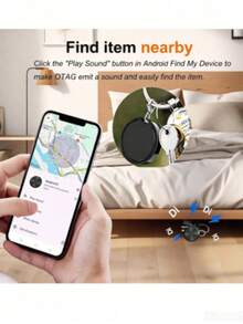2026 Bluetooth Anti-Lost GPS Tracker Tag Compatible With "Find My Device" App (Find Center) For Android, Air Tracker Tag, Key Finder GPS Item Locator For Keys, Bags, Luggage, Wallets, Pets, Back To School Gift, Christmas - Multicolor - View 7