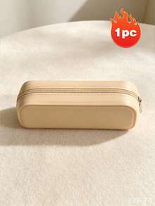 1pc Macaron Solid Color Silicone Pencil Case, Large Capacity Waterproof Portable Soft Zipper Pencil Pouch, Cute Decorative Stationery Storage Bag, Suitable For Students, Office And Travel Supplies - Multicolor - View 18
