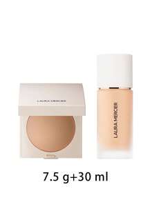 Laura Mercier [Bundle] Real Flawless Luminous Perfecting Pressed Powder Medium 7.5 G + Real Flawless Weightless Perfecting Waterproof Foundation 1N2 Vanille 30 Ml - Medium+1N2 Vanille - View 2