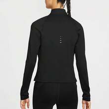 Nike Jaket Olahraga Lari Wanita  dengan Kerah Tegak dan Potongan Slim Fit - Hitam - View 3