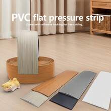 1pc Easy Install PVC Floor Trim Strip, Suitable For Indoor Wall And Baseboard Seamless Decoration, Durable Seam Coverage, Applicable For Home And Construction Projects, Multi-Functional Wood Grain Finish - A - View 9