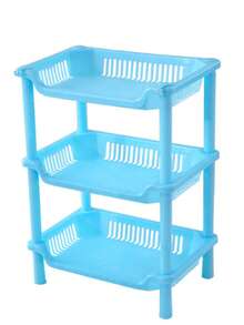 1 pieza Estantería de almacenamiento blanca minimalista y elegante de 3 niveles, multifuncional y multiusos, estable y resistente, adecuada para dormitorio, cocina, sala de estar, sótano, uso doméstico, estantería organizadora de varias capas, estantería de almacenamiento de pie para exteriores, estantería de almacenamiento para fiestas - Rosa - Ver 5
