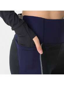 Under Armour Women's High Waist Colorblock Striped Sports Pants For Fitness Training - Black - View 5