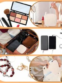 Sanitary Napkin Storage Bag Corduroy Multifunctional Portable Storage Pouch Makeup Lipstick Bag Large Capacity Can Store Sanitary Napkins, Cotton Swabs, Stationery, Coins, Pencils, Cash, Cosmetics - Multicolor - View 11