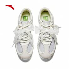 Anta Queyue Speed Thin Sole German Training Shoes Women's Flat Board Shoes Racing Shoes - Sandy Grey/Ivory White/Silver-1 - View 3