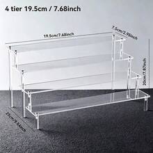 Acrylic Tiered Display Stand, Multi-Layer Transparent Storage Rack, Cosmetic & Perfume Display Stand, Desktop Storage Organizer, Multiple Sizes & Layers Available, Perfume Display Rack, Skincare Storage Rack, Lipstick Storage Rack, Action Figure Display Stand, Transparent Display Rack, Jewelry Display Rack, Countertop Display Rack, Desktop Organizer, Home Storage, Bathroom Countertop Storage, Vanity Organizer, Office Desk Storage - Clear - View 22