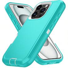 防震、防刮、全包式保护手机壳，耐用三合一保护套，适用于、Galaxy、荣耀及其他智能手机 - 水藍白 - 查看 49